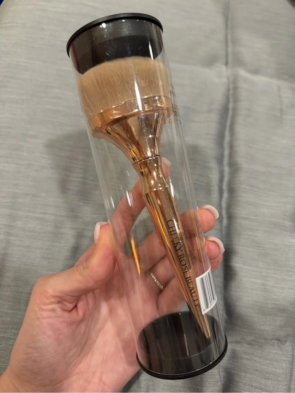 Rose Gold Powder Brush - Pink Bristles